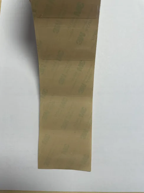 Cable overlay protectors on a roll — clear 3M laminate overlays die-cut to standard cable label size