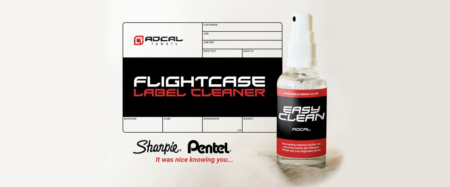 Adcal flight case label cleaner fluid kit with spray bottle and marker