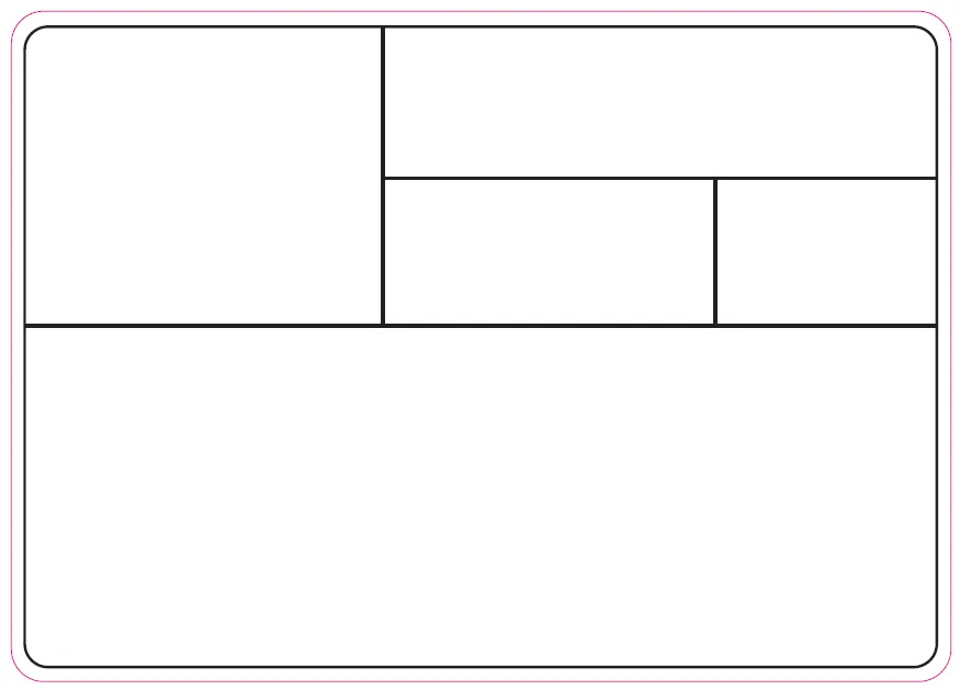 Flight case label template outline showing standard 178 x 127 mm layout