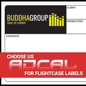 Smart new Labels for event hire company Buddha Group